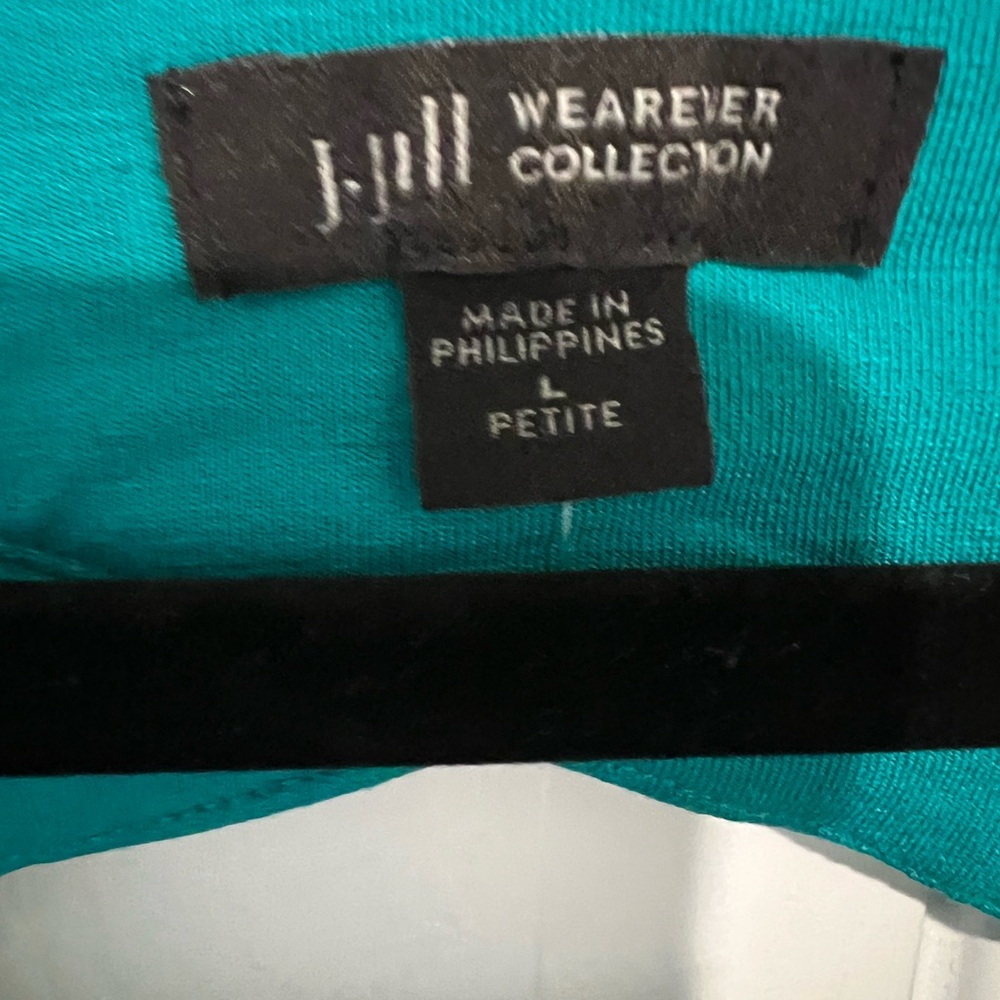 J. Jill Wearever Collection Maxi Dress Stretch Teal Sz Large Petite Flowy NWT! - Picture 4 of 14